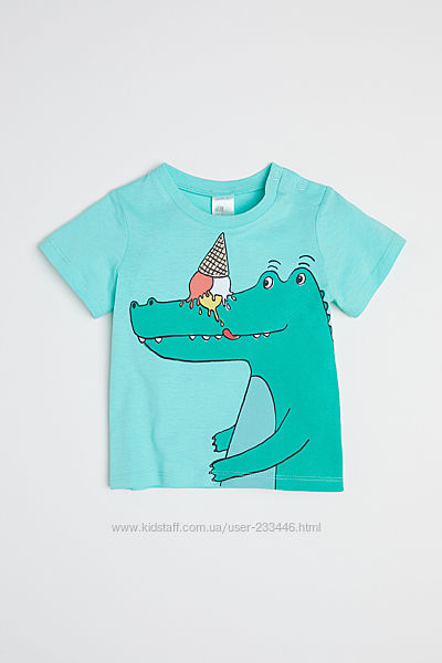 Модная футболка с крокодилом 92, 98 H&M
