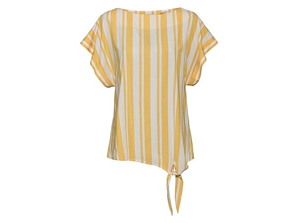 Блузка з декоративною зав для жінки Esmara Lenzing EcoVero 318347 Різнобарвний