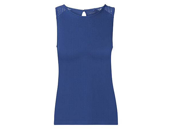 Топ з мереживною вставкою для жінки Esmara Lenzing EcoVero 357247 синій
