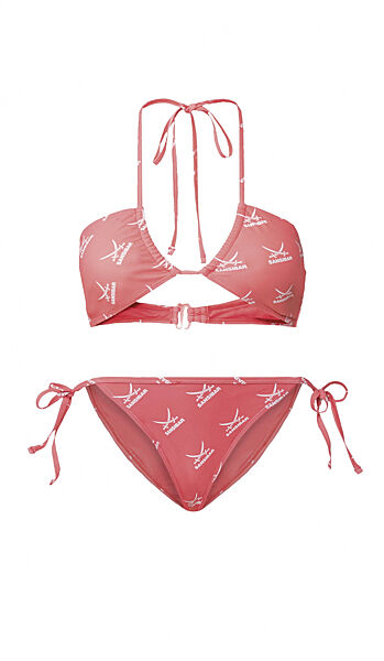 Купальник роздільний на зав&acuteязках для жінки Sansibar LYCRA 434020-434021 кораловий