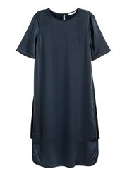 Сукня із розрізами збоку для жінки H&M 0456538-4 темно-синій