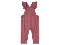 Напівкомбінезон бавовняний з начесом для дівчинки Lupilu LIDL 381778 рожевий