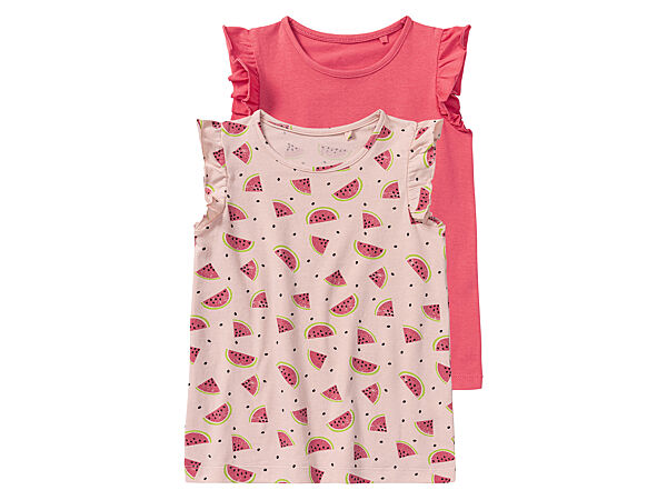 Футболка набір 2 шт. для дівчинки Lupilu Ecoprint 437249 рожевий