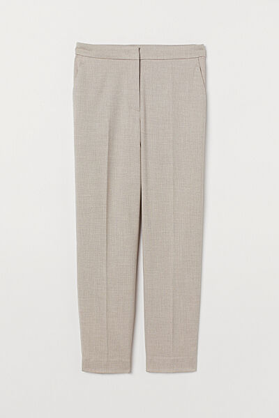 Штани Regular Fit довжиною до щиколотки для жінки H&M 0708311002 бежевий