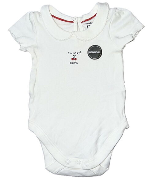 Боді з коротким рукавом для дівчинки C&A 84803-210265 білий