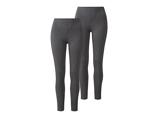 Лосини 2 шт. бавовняні для жінки Esmara LYCRA 382155 сірий