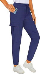 Штани Regular Fit водовідштовхуючі та вітрозахисні для жінки Little Donkey Andy Quick-drying A037 темно-синій