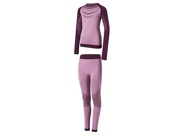 Комплект термобілизни з зональною терморегуляцією для дівчинки Crivit LYCRA 457494 фіолетовий