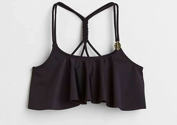 Верхня частина купальника з воланами для дівчинки H&M 1029495-002 чорний