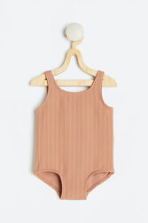 Купальник закритий на підкладці для дівчинки H&M 0744243-012 коричневий