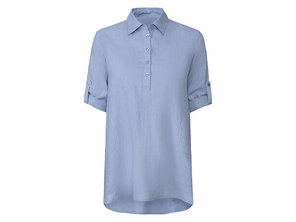 Сукня із суміші льону та бавовни для жінки Esmara LIDL 418184 блакитний