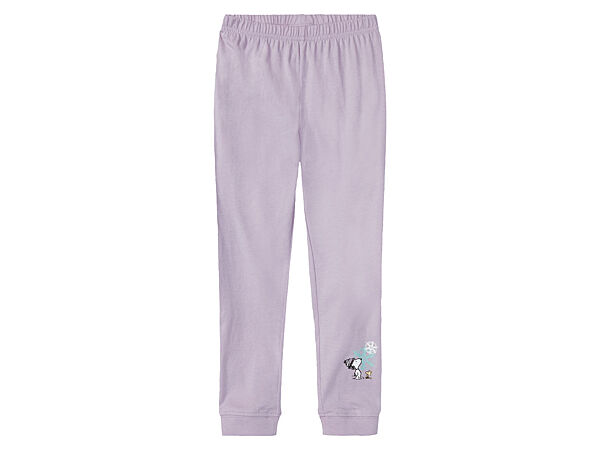 Піжамні штани бавовняні з принтом для дівчинки Disney Snoopy 392154 бузковий