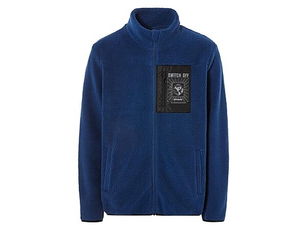 Куртка демісезонна зі штучної овчини sherpa шерпа-флис для чоловіка Livergy Ecoprint 457126 синій