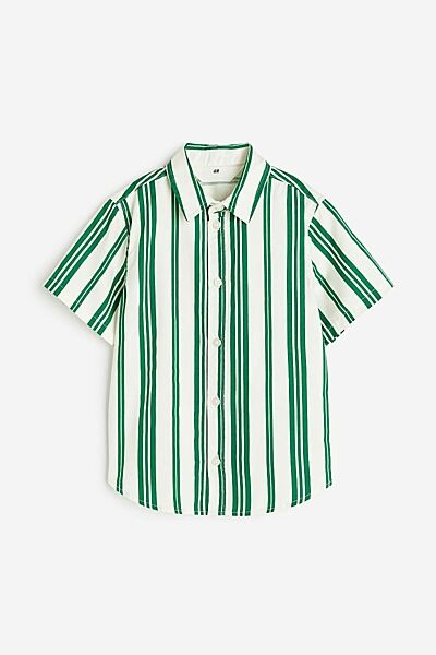 Сорочка з коротким рукавом для хлопчика H&M 1121412-001 зелений