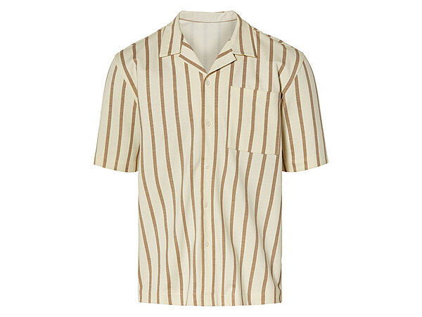 Сорочка з коротким рукавом для чоловіка Livergy LIDL 461715 бежевий