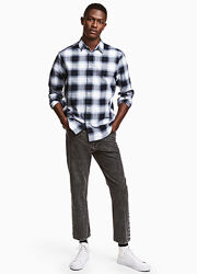 Джинси Regular Fit прямого крою для чоловіка H&M 0466588-5 графітовий