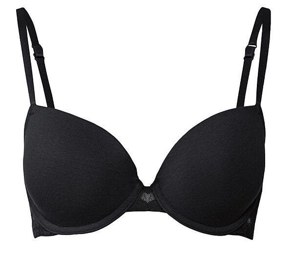 Бюстгальтер з мереживною вставкою для жінки Esmara LYCRA 392364-1 чорний