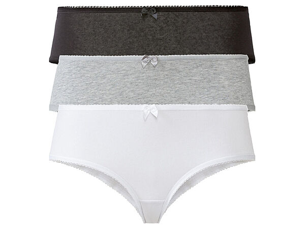 Трусики-хіпстери з мереживом набір 3 шт. для жінки Esmara LYCRA 381767-1 Різнобарвний