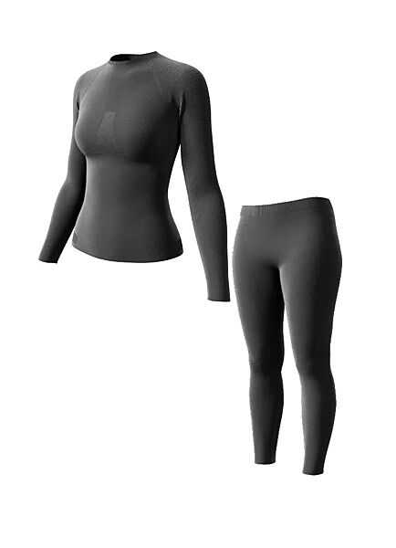 Комплект термобілизни з зональною терморегуляцією для жінки Crivit by Newcential Kaufland 457448-457453 чорний