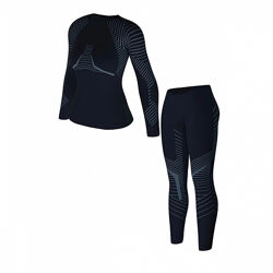 Комплект термобілизни з зональною терморегуляцією для жінки Crivit Dryact 426401-426425 чорний