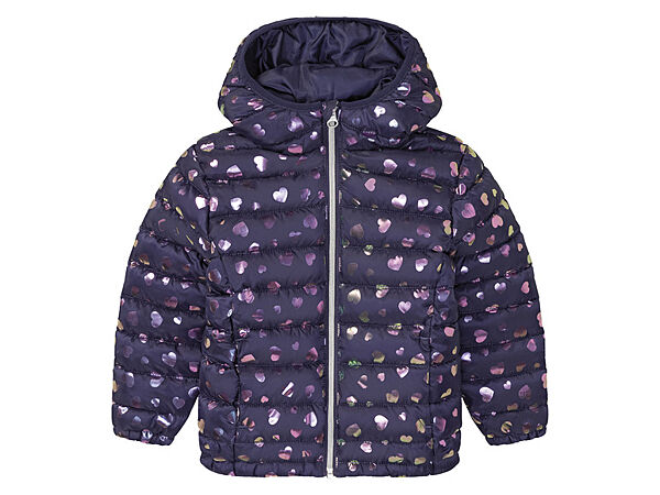 Куртка демісезонна з капюшоном для дівчинки Lupilu BIONIC-FINISH ECO 418824 темно-синій
