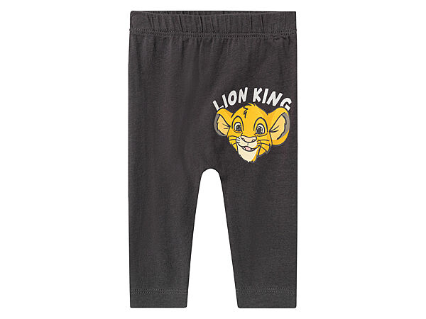 Лосини бавовняні з принтом для дівчинки Disney Король Лев 434488-1 графітовий