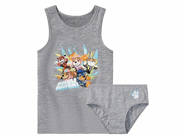 Майка трусики набір 2 предмети з принтом для дівчинки Disney Щенячий патруль 416917 сірий