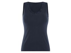 Майка натільна з мереживною вставкою для жінки Esmara LYCRA 464570 темно-синій