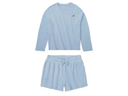 Піжама лонгслів і шорти для дівчинки Pepperts by HipHopps Kaufland 403114 блакитний