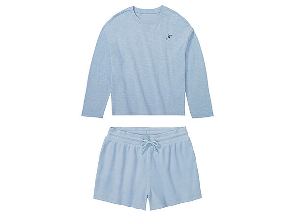 Піжама лонгслів і шорти для дівчинки Pepperts by HipHopps Kaufland 403114 блакитний