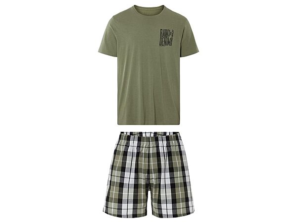 Піжама футболка і шорти для чоловіка Livergy LIDL 464290 хакі