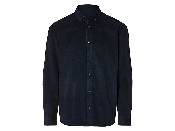 Сорочка вельветова для чоловіка Livergy LIDL 461484 темно-синій