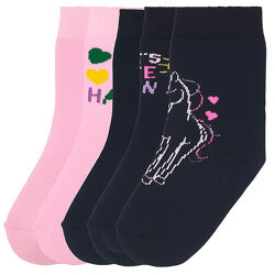 Термо-шкарпетки набір 5 пар махрові для дівчинки Lupilu LYCRA 456899 темно-синій