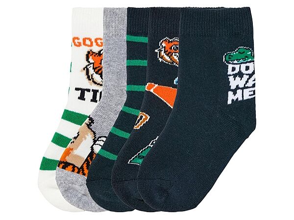 Термо-шкарпетки набір 5 пар махрові для хлопчика Lupilu LYCRA 456900 Різнобарвний