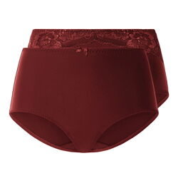 Трусики коригувальні 2 шт. високі з ефектом утяжки для жінки Esmara LYCRA 450733 бордовий