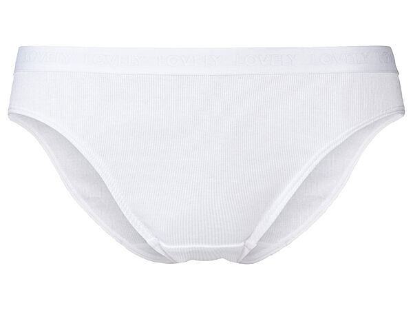 Трусики-сліп в рубчик для жінки Esmara LYCRA 434574-1 білий