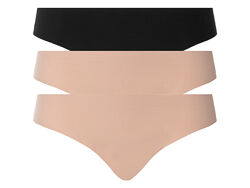Трусики-стринги набір 3 шт. безшовні для жінки Esmara LYCRA 443075-1 Різнобарвний