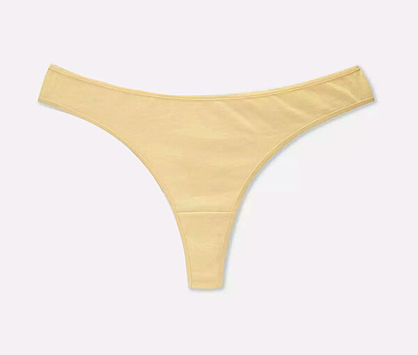 Трусики-стринги бавовняні однотонні для жінки Primark Cares 991124854-606-1 бежевий