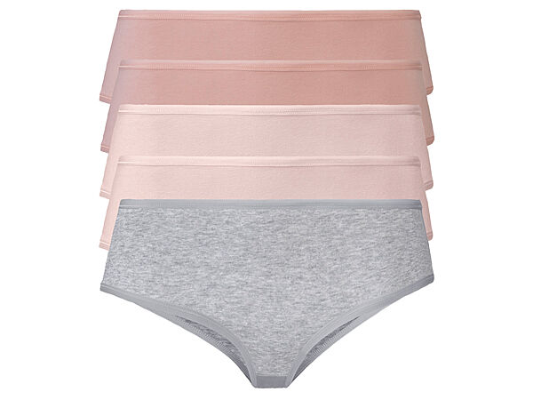 Трусики-хіпстери набір 5 шт. бавовняні для жінки Esmara LYCRA 499683 Різнобарвний