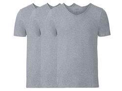 Футболка натільна набір 3 шт. бавовняні для чоловіка Livergy LIDL 357381-1 сірий