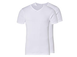 Футболка натільна бавовняна набір 2 шт. для чоловіка Livergy LYCRA 457268 білий