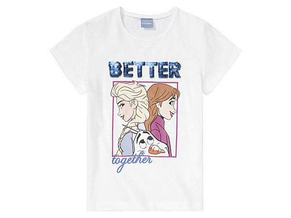 Футболка з паєтками що перевертаються для дівчинки Disney Frozen 412754 білий