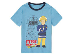 Футболка бавовняна з принтом для хлопчика Disney Fireman Sam 406157 блакитний