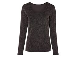 Футболка-лонгслів приталеного крою для жінки Esmara LYCRA 473901 чорний