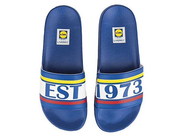 Шльопанці з м&acuteякою та цілісною підошвою для чоловіка Livergy LIDL 443902 синій