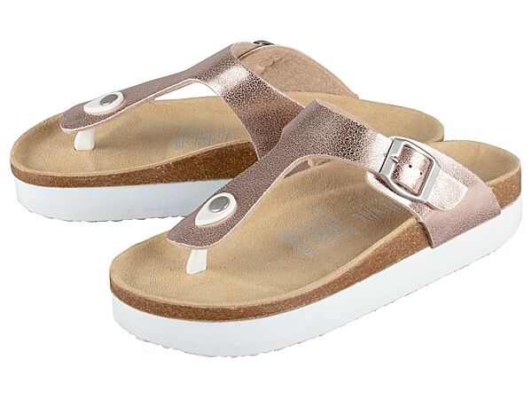 Шльопанці шкіряні ортопедичні для дівчинки HIP & HOPPS Kaufland 1347112-1521 бежевий