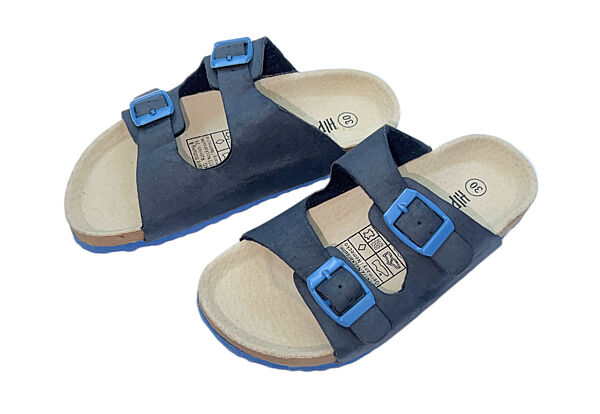 Шльопанці шкіряні ортопедичні для хлопчика HIP & HOPPS Kaufland 1347092-1521 темно-синій