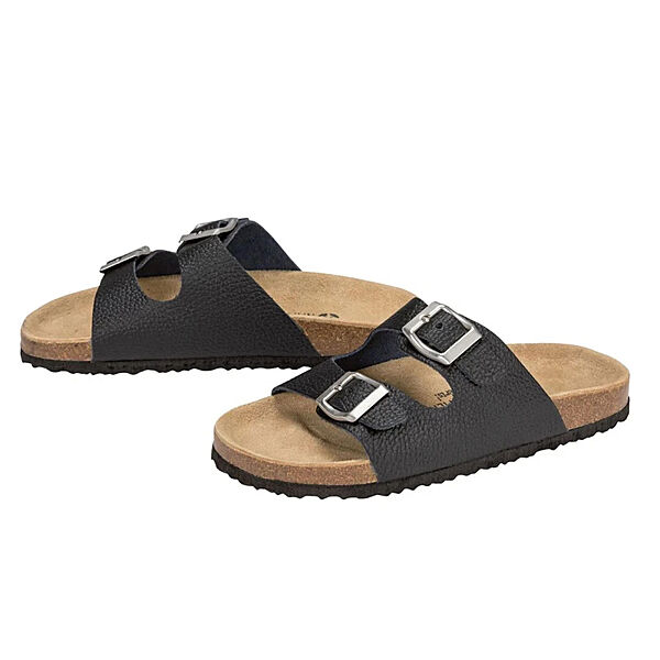 Шльопанці шкіряні ортопедичні для хлопчика Pepperts LIDL 327409 чорний