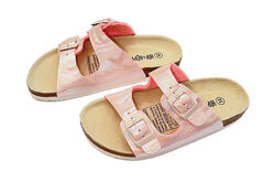 Шльопанці шкіряні ортопедичні для дівчинки HIP & HOPPS Kaufland 1414876-4721 рожевий