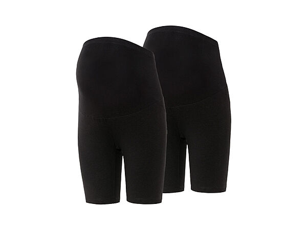 Шорти велосипедки для вагітних набір 2 шт. для жінки Esmara LYCRA 442778 чорний
